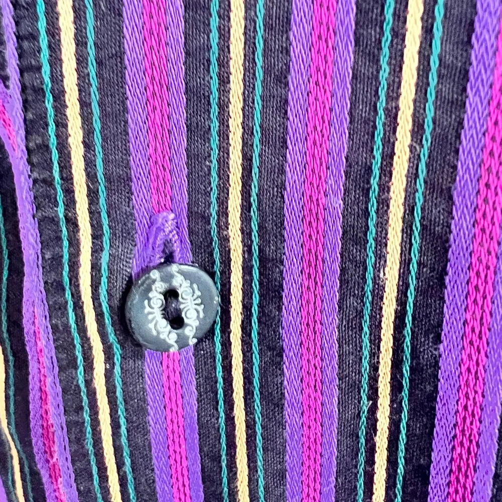 Robert Graham Patterned Striped Button Down Shirt Size Large - Picture 5 of 6